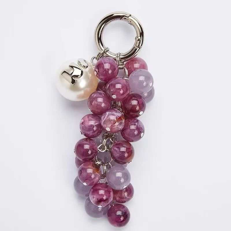 Grape Cluster Keychain and Bag Charm