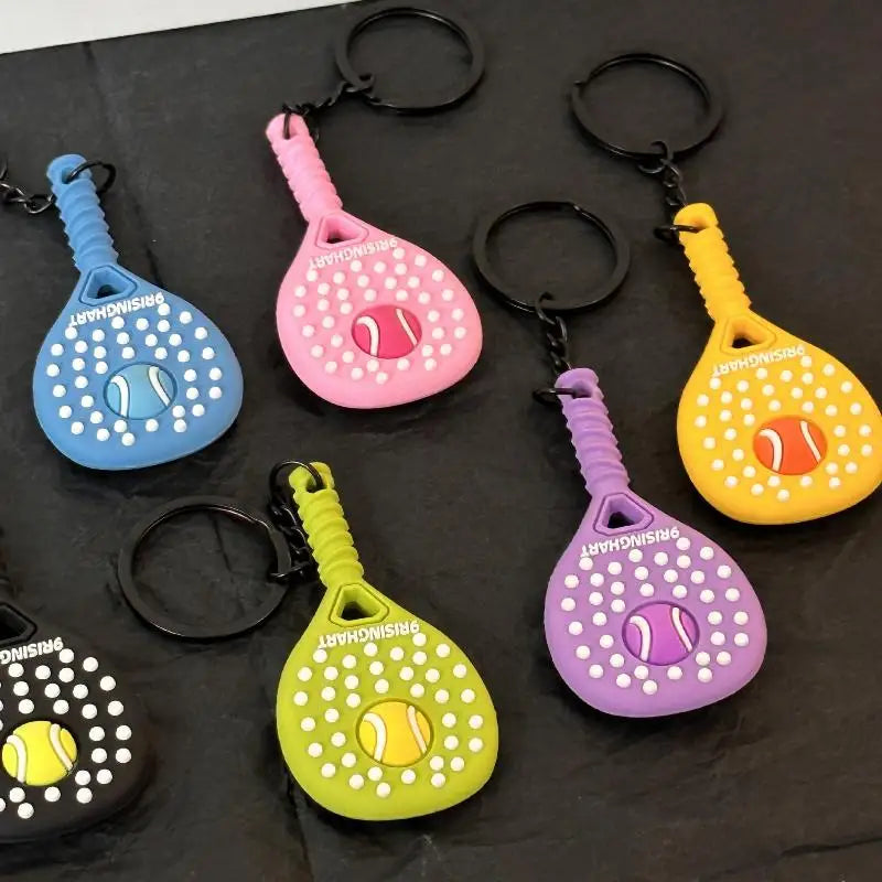 Tennis Racket and Ball Keychain Charm