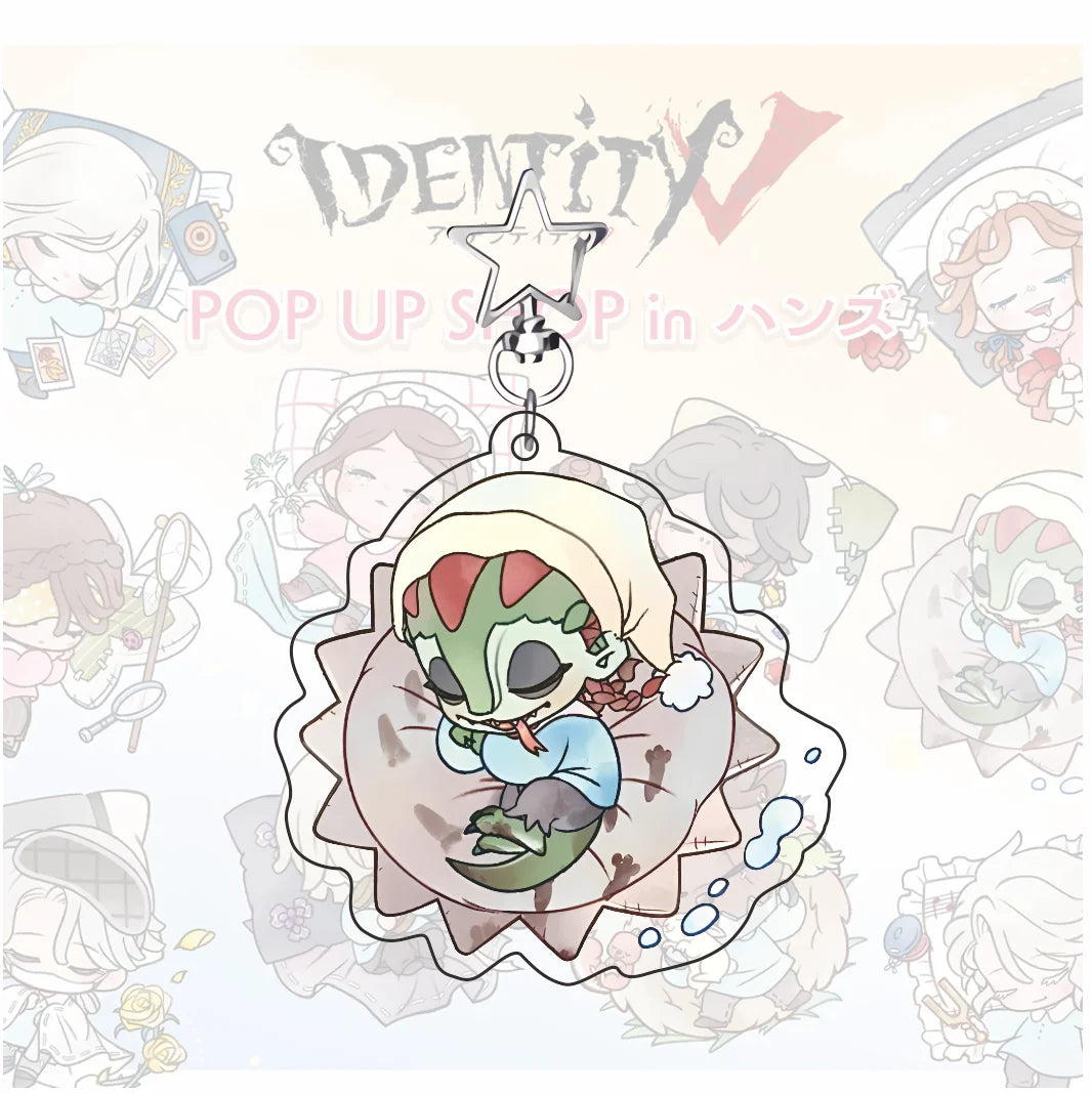 Identity V Keychain, Double Sided Printed Acrylic Proportional Character Pendant, Game Character Keyring Backpack Charm Fan Gift