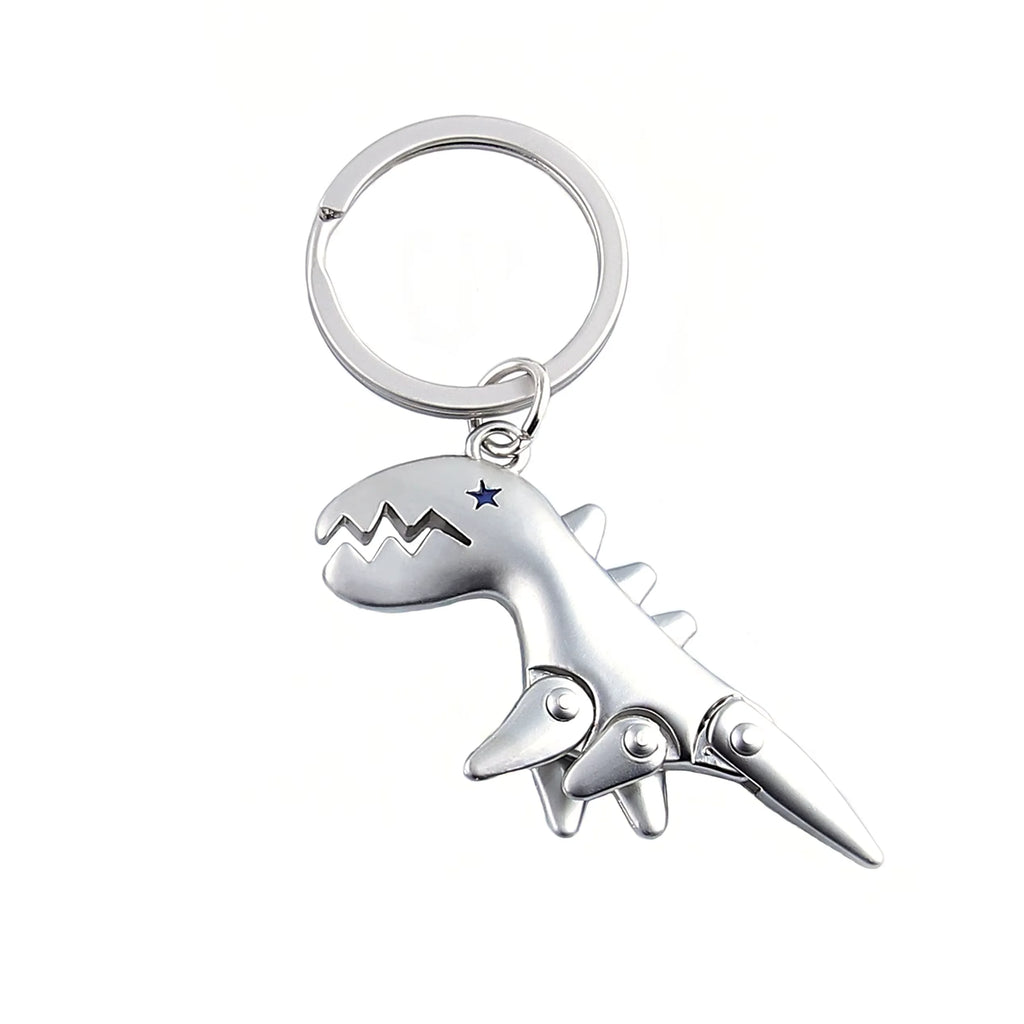 Articulated Dinosaur Keychain with Moveable Limbs