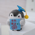 Plush Penguin Bag Charm with Ball Chain