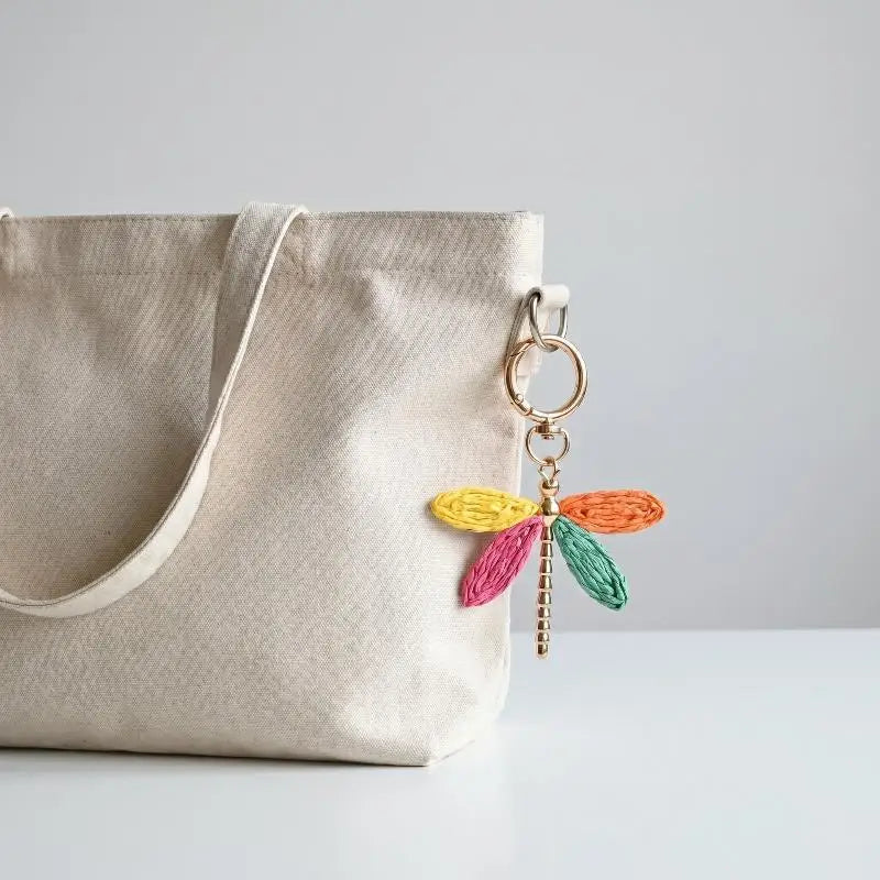 Woven Dragonfly Keychain & Bag Charm
