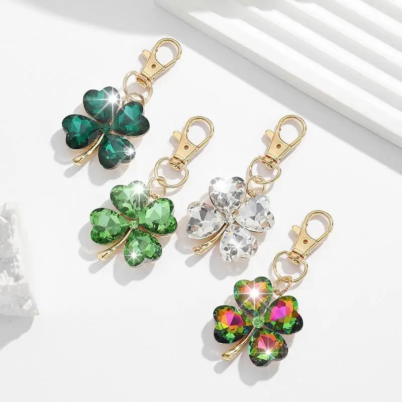 Four-Leaf Clover Key and Bag Charm