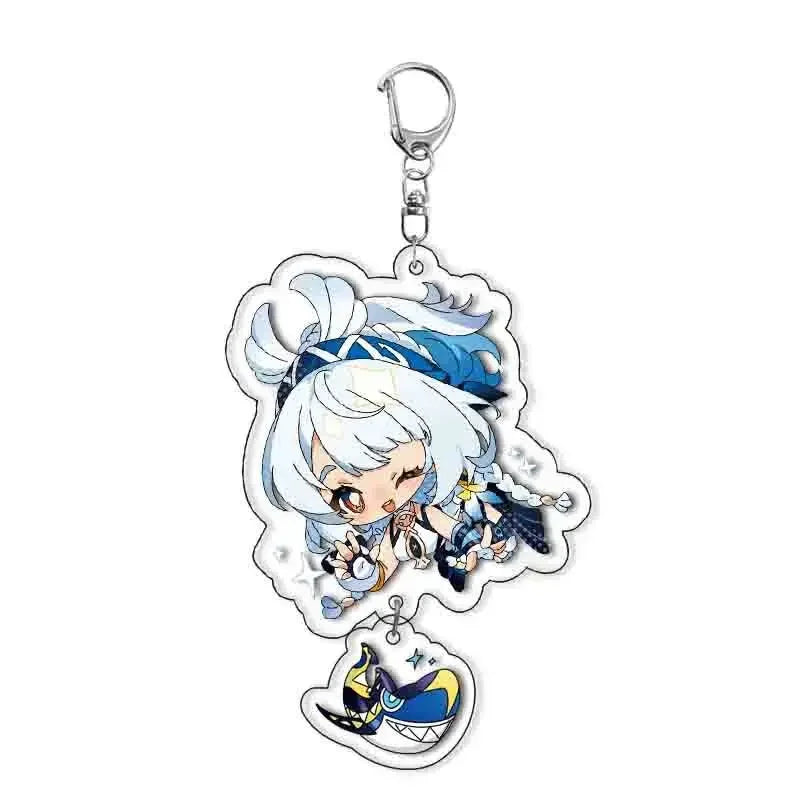 Acrylic Character Keychain with Silver-Plated Ring