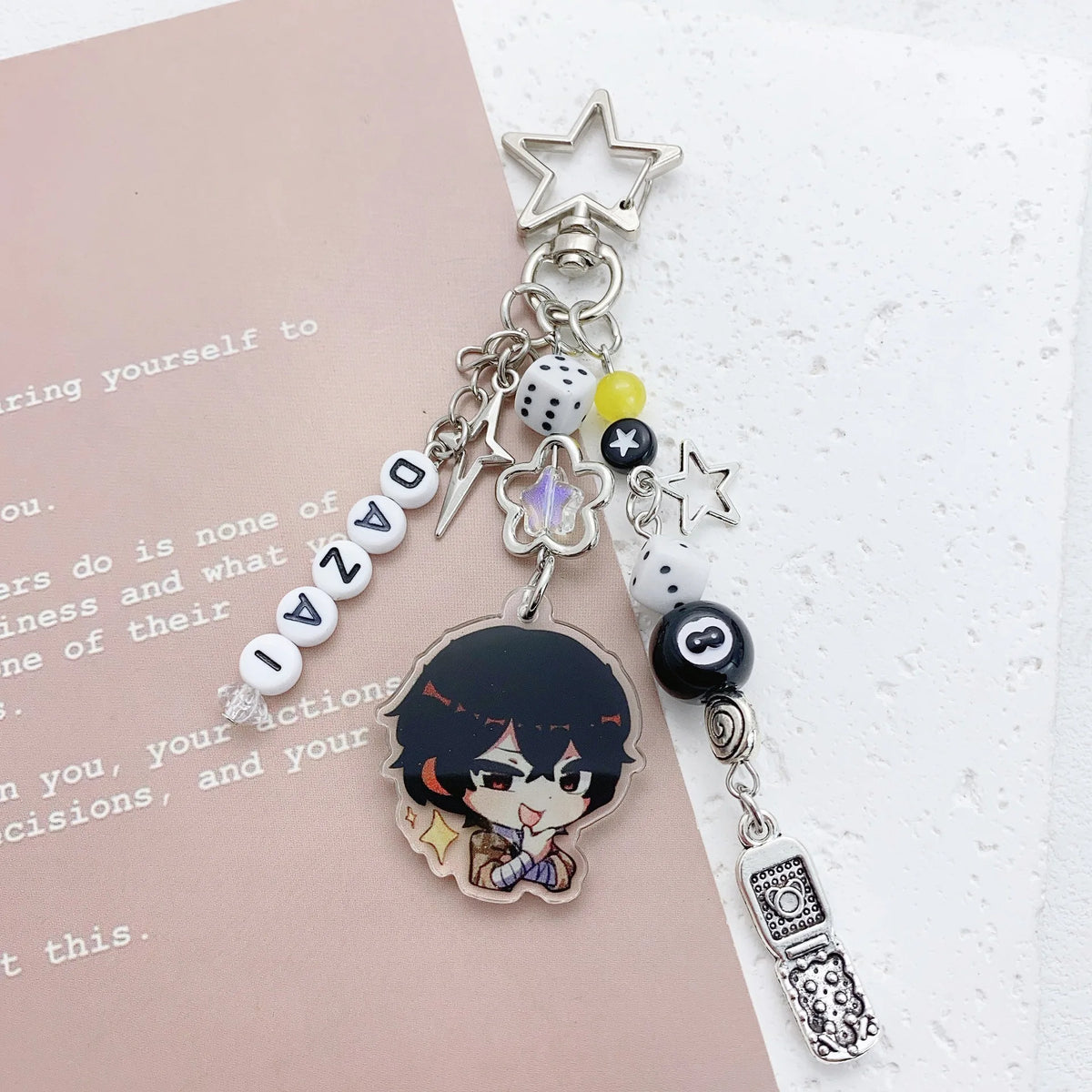 BSD Dazai Osamu and Chuuay Keychain Bungou Stray Dogs Soukoku Inspiration Keychain