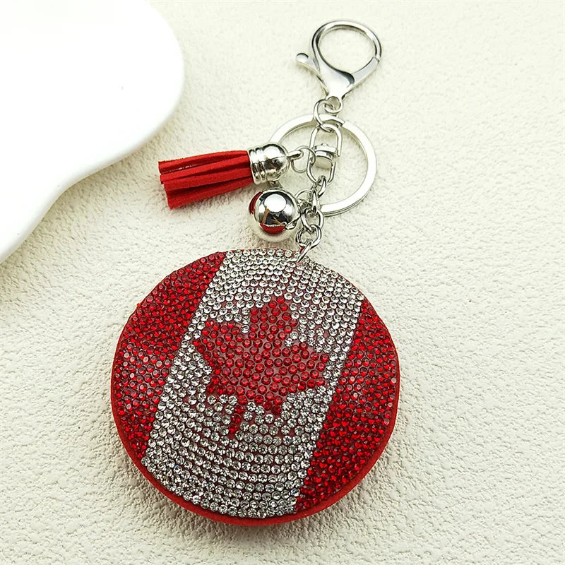 Crystal Ladybug Bag Charm Keychain