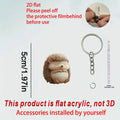 Flat Acrylic Hedgehog Keychain