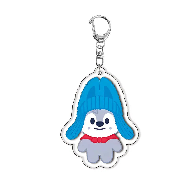 Acrylic Keychain Cute Animals Hanging Pendant Backpack Charm Ornament Decorative Accessories Merchandise Fans Collection Goods