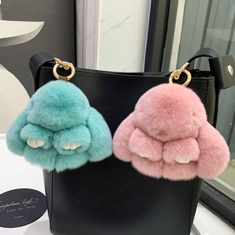Rex Rabbit Fur Bunny Bag Charm