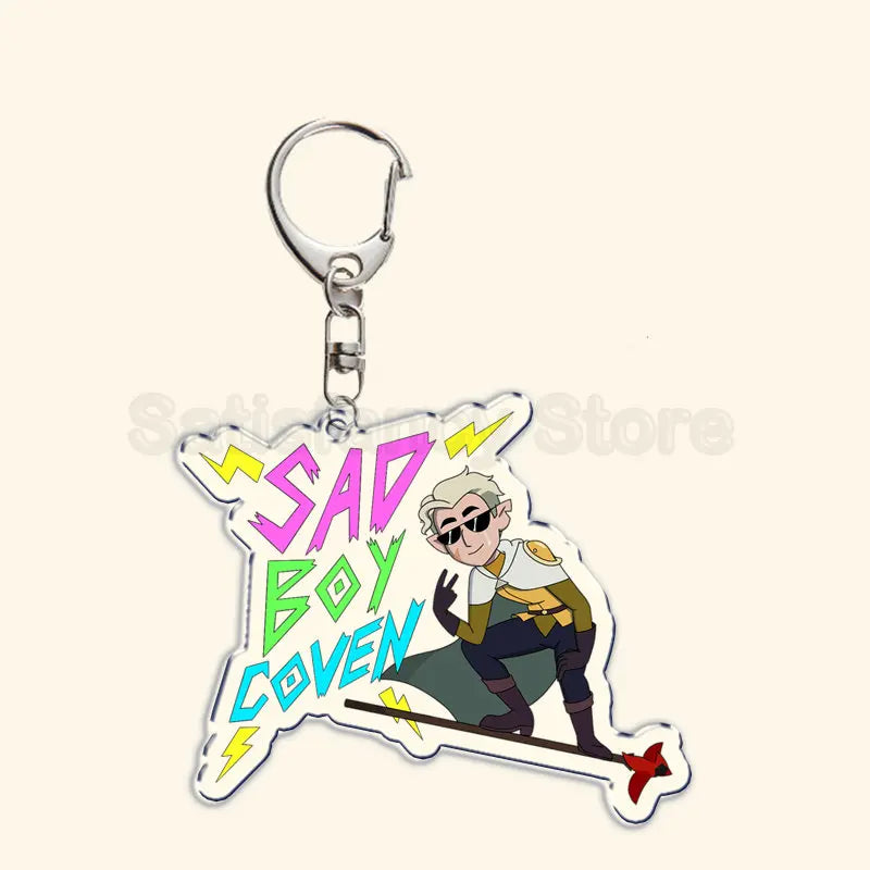 Printed Acrylic Character Keychain with Metal Clasp