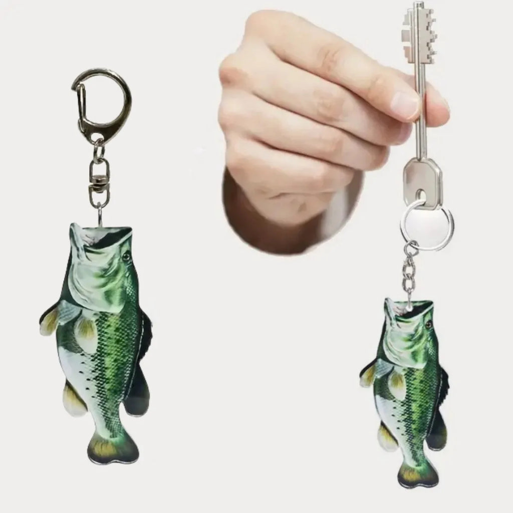 Resin Fish Pendant Keychain with Zinc Alloy Clasp
