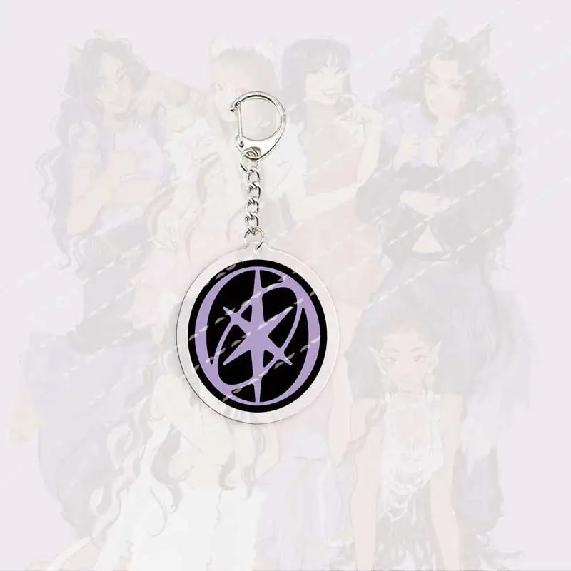Cool K-pop Katseye Keychain Accessories Charms Acrylic Cute Daniela  Lara Megan Manon Sophia Yoonchae Keyrings Fans Freinds Gift