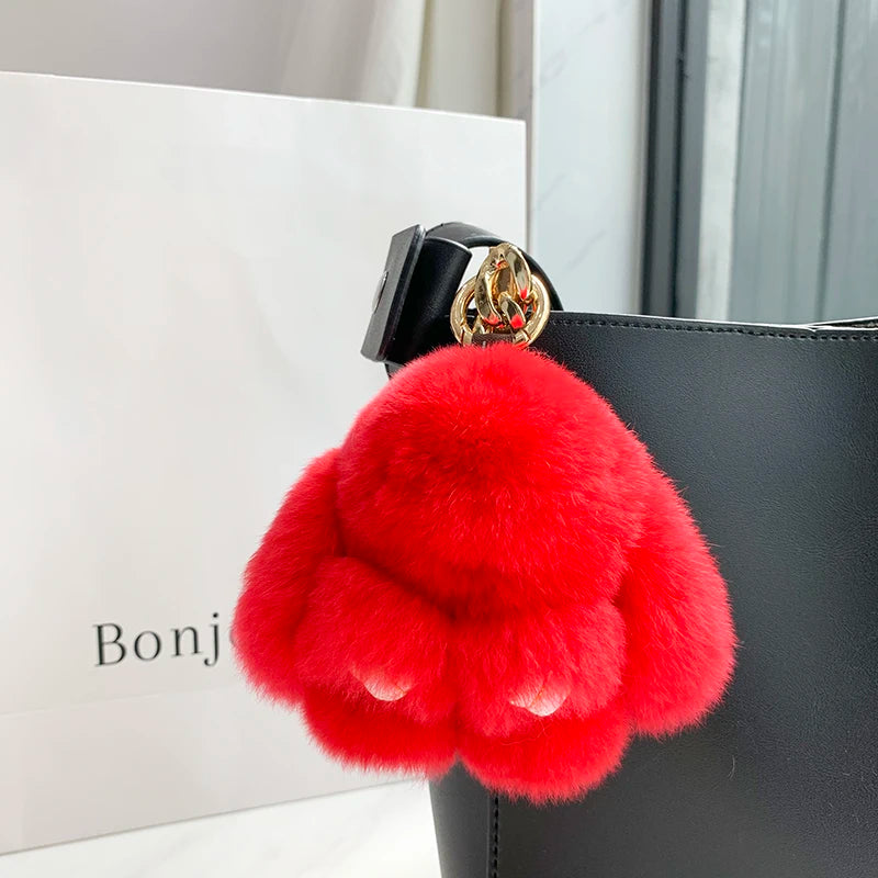 Rex Rabbit Fur Bunny Bag Charm