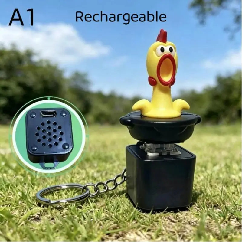 Rechargeable Mechanical Switch Keychain with LED and Sound
