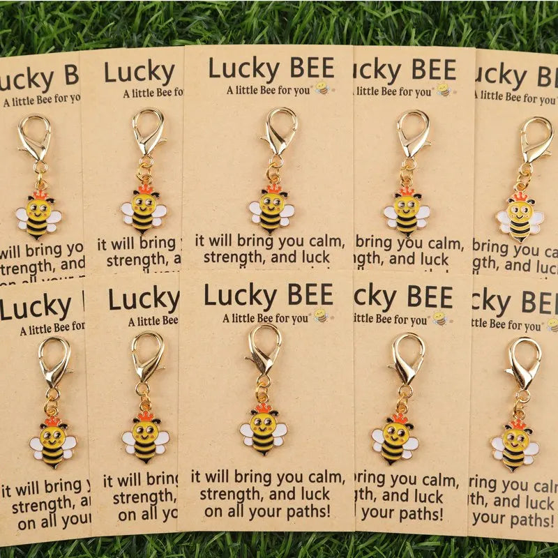 Bee Keychain with Lobster Clasp