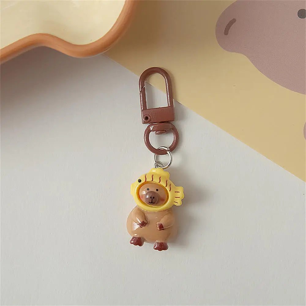 Cartoon Frog Keychain with Lobster Clasp
