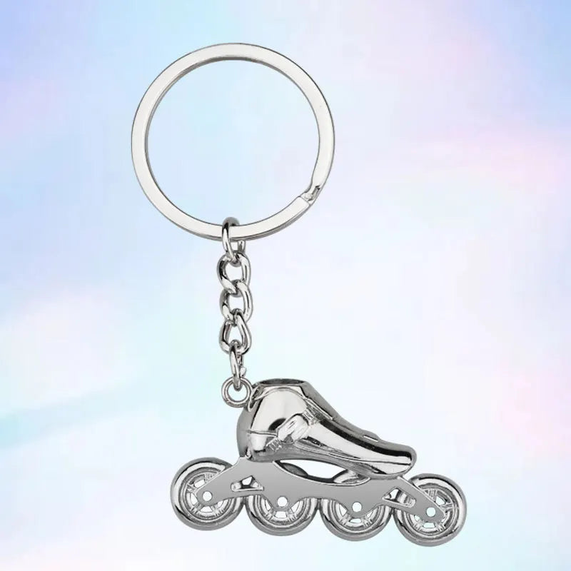 Metal Skating Shoe Keychain