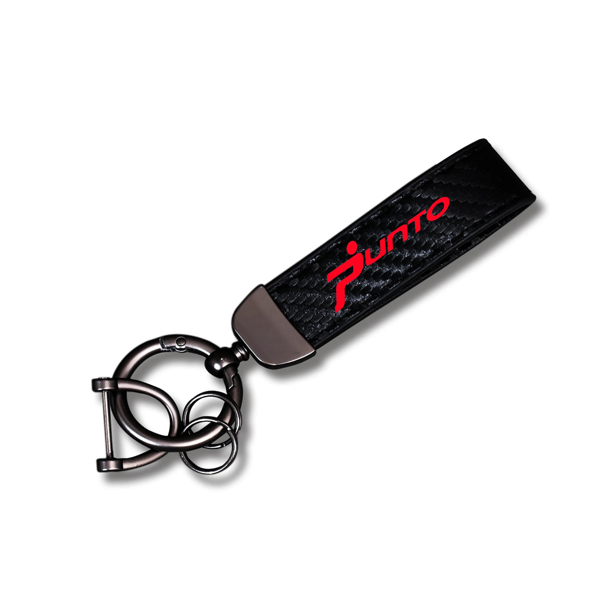 Punto Car Keychain in Rigid Alloy