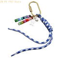 Handwoven Bag Charm Keychain with Fish Accent