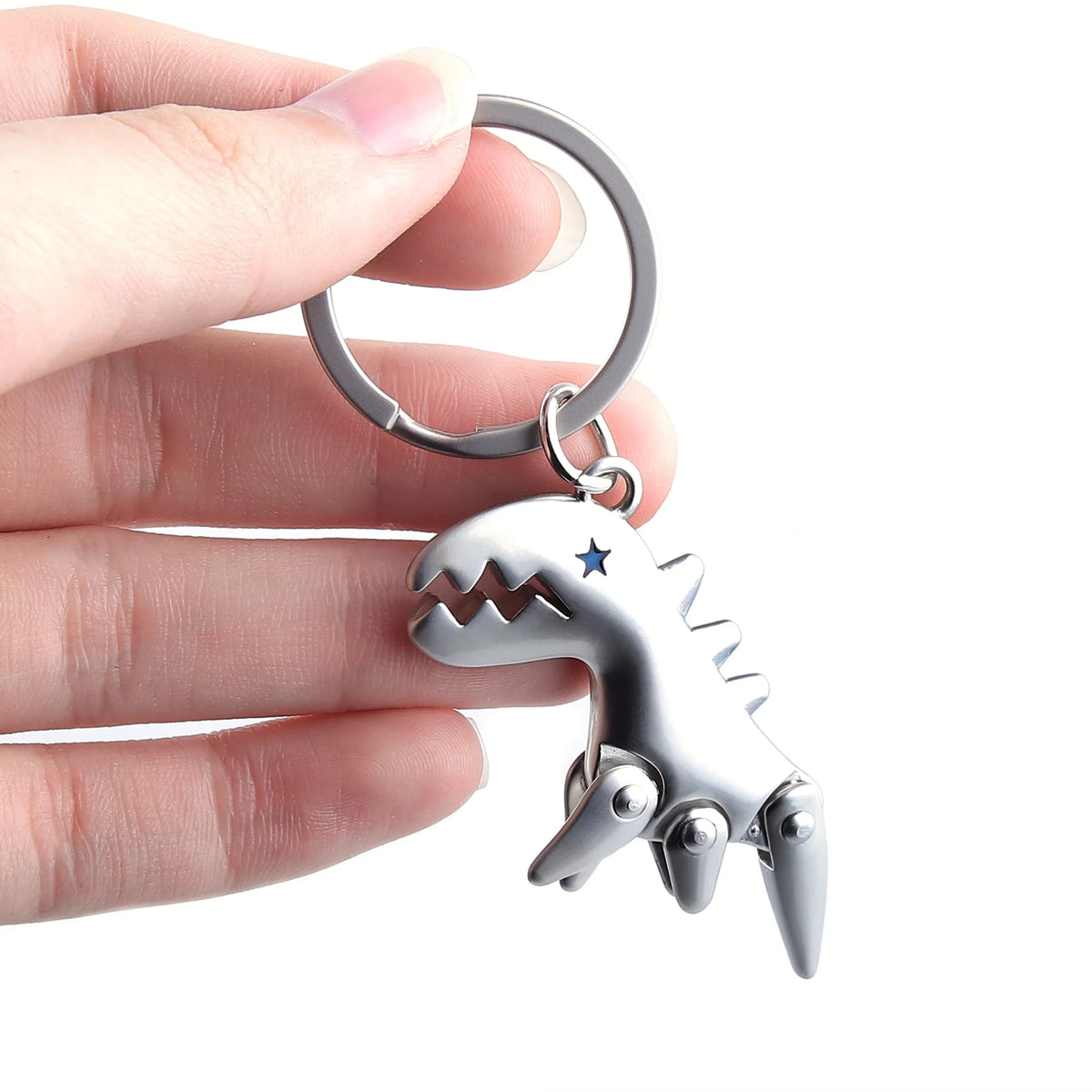 Articulated Dinosaur Keychain with Moveable Limbs