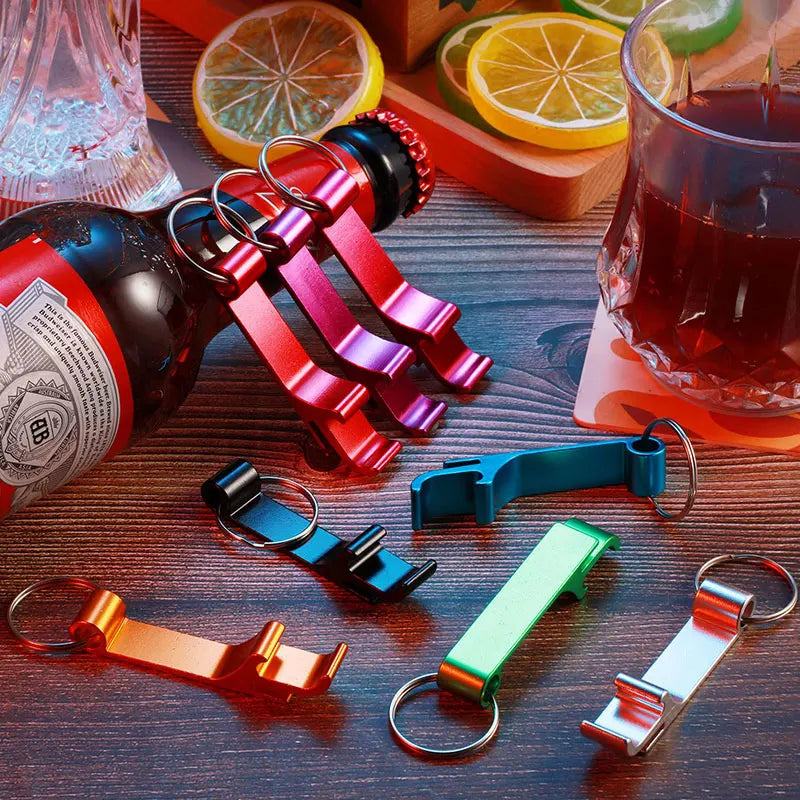 Aluminum Bottle and Can Opener Keychain (10-Pack)