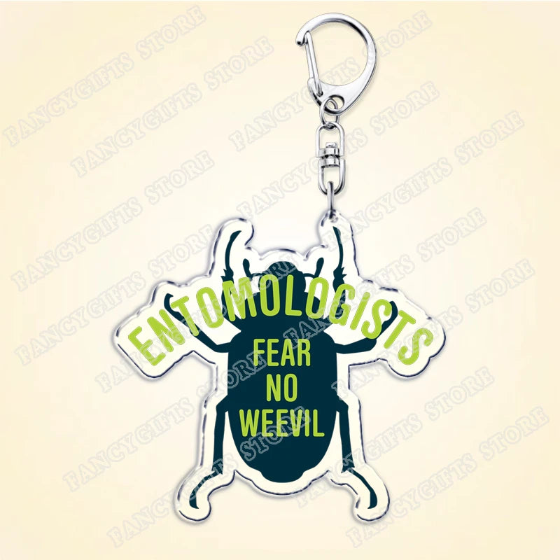 Beetle Acrylic Keychain with Lobster Clasp