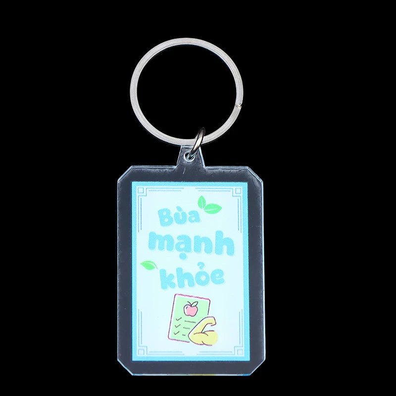 Slim Acrylic Cartoon Keychain Charm