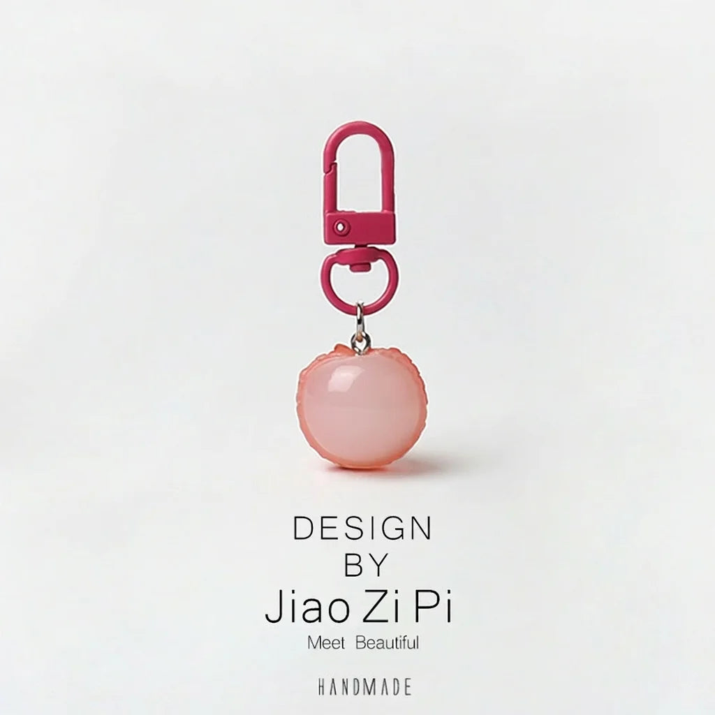 Realistic Fruit Charm Keychain with O-Ring Clasp