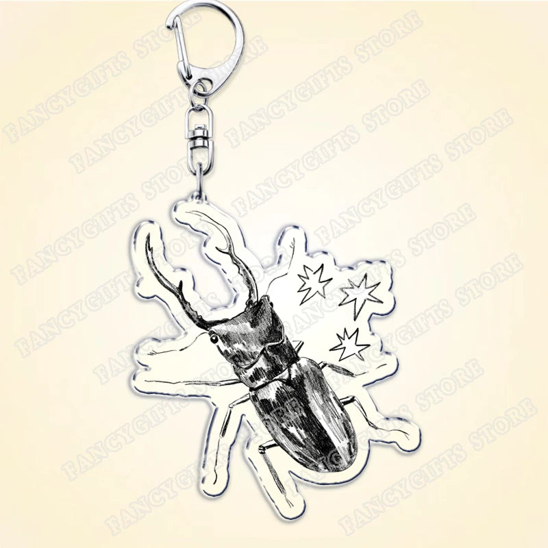 Beetle Acrylic Keychain with Lobster Clasp