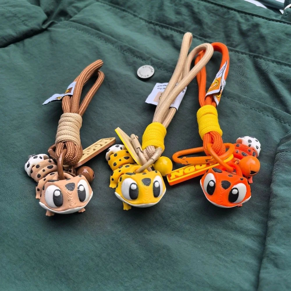 3D Printed Big-Eyed Leopard Gecko Keychain