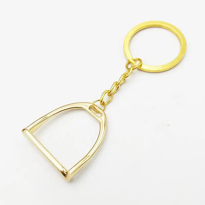 Equestrian Stirrup Keychain with Polished Finish