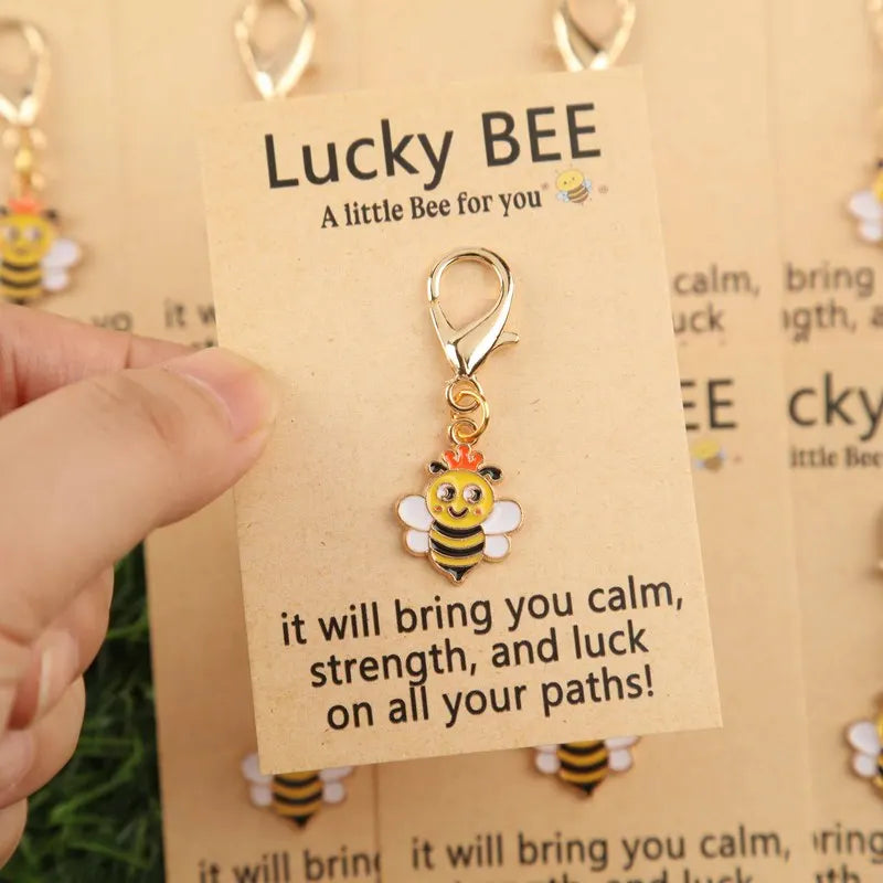 Bee Keychain with Lobster Clasp