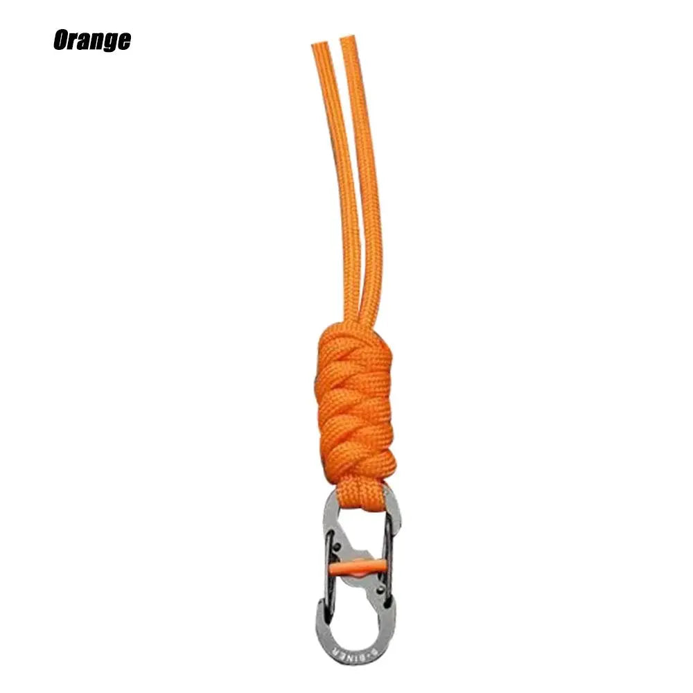 Handmade Snake Knot Paracord Keychain Outdoor Rock Climbing Camping Rescue Emergency Survival Rope Metal Key Chains Gifts