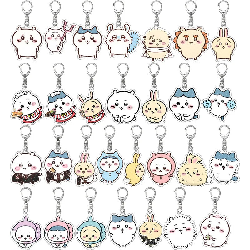 Cute Acrylic Keychain  All Character Variations 2-Sided Printed Charms for Backpacks  Keys Perfect Kawaii Gift for Fans