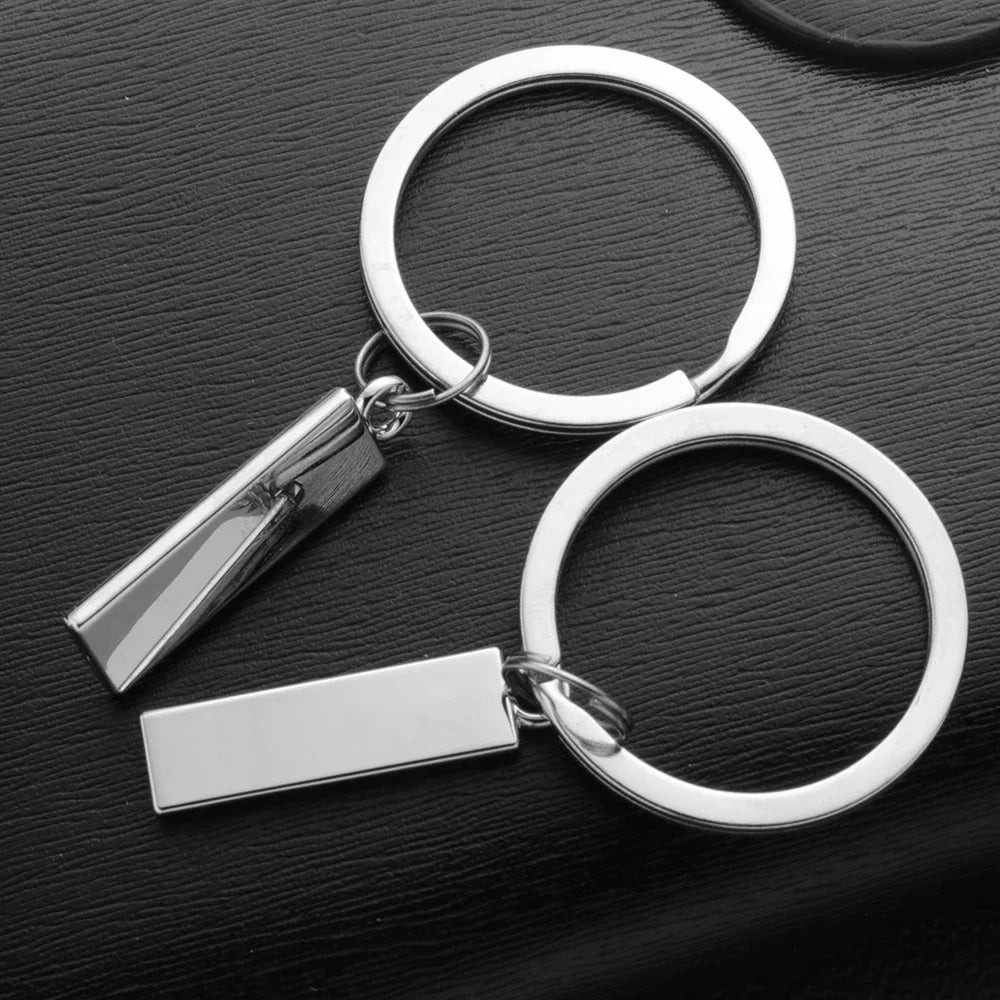 Anti-lost Keychain Small Chic Personalized Customized Keyring  for Car Name Phone Number Men Women Gift  Key Chain Holder P021