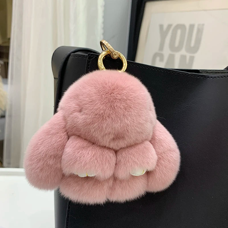 Rex Rabbit Fur Bunny Bag Charm