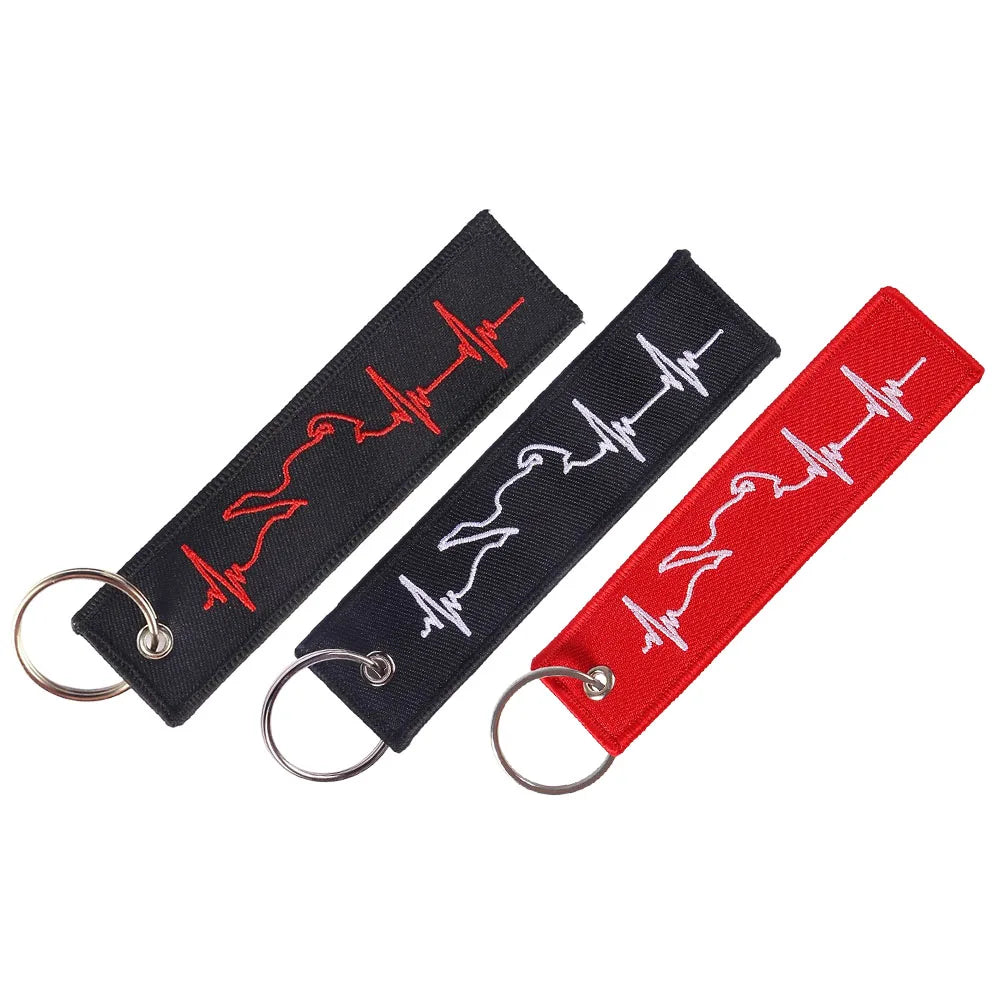 Embroidered Key Tag for Cars and Motorcycles
