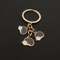 Antique Silver Plated Hedgehog Keychain