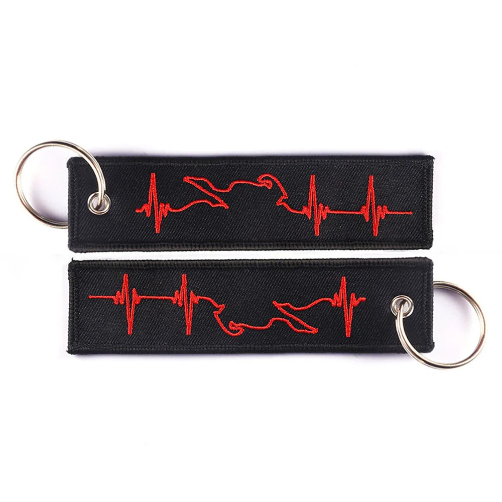 Embroidered Key Tag for Cars and Motorcycles
