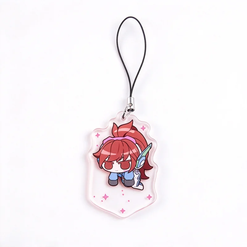 Chibi Character Acrylic Charm with Cord Loop