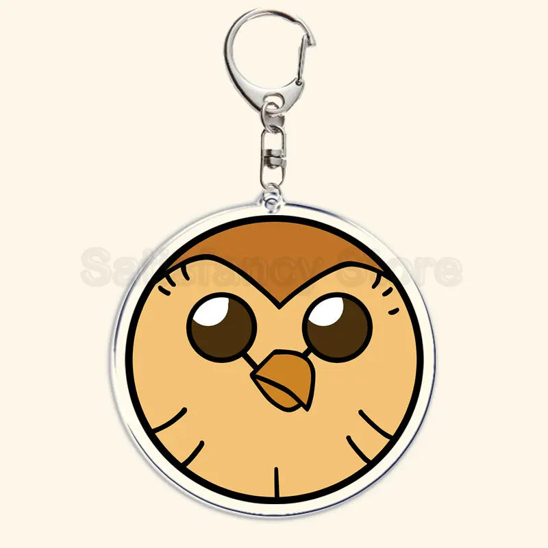 Printed Acrylic Character Keychain with Metal Clasp