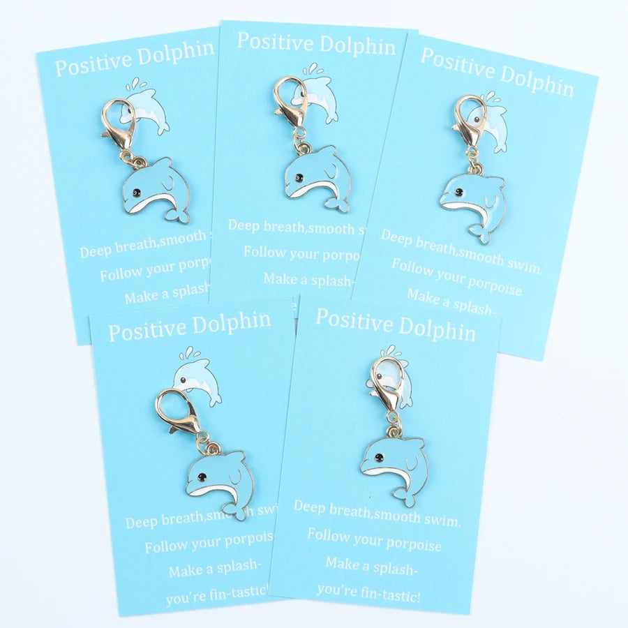 Dolphin Keychain Set with Themed Card