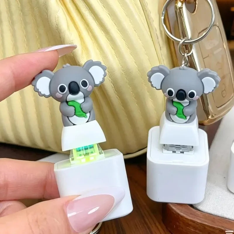 Rechargeable Koala Mechanical Switch Keychain