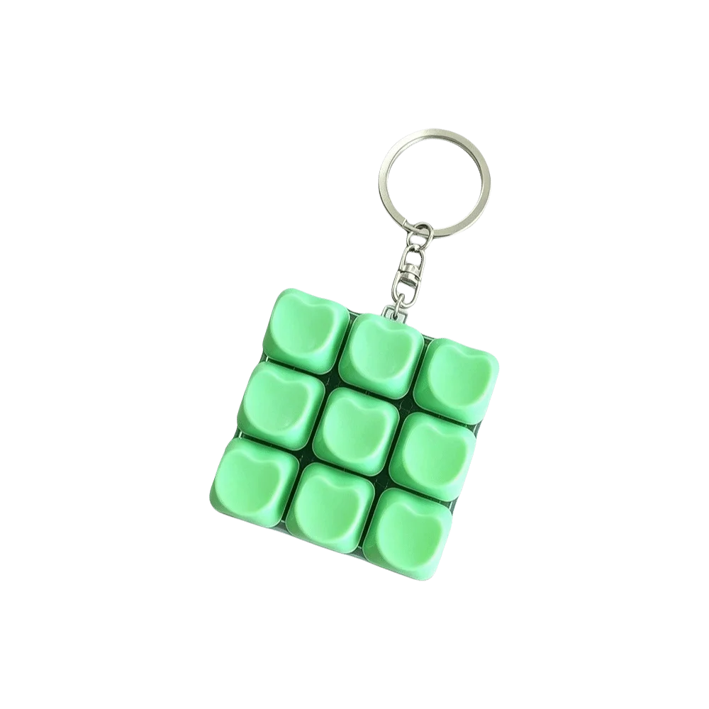 Nine-Button Grid Fidget Keychain