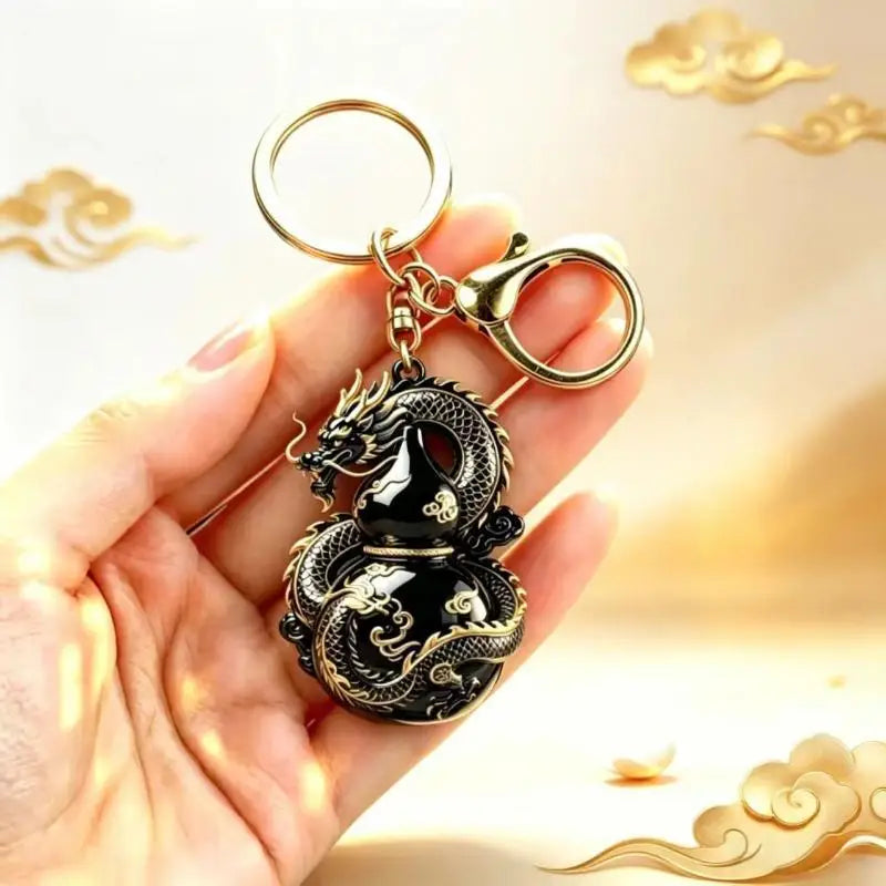 Enamel Luxury Keychain High-end Metal Pendant Bag Charm Blessing Charm