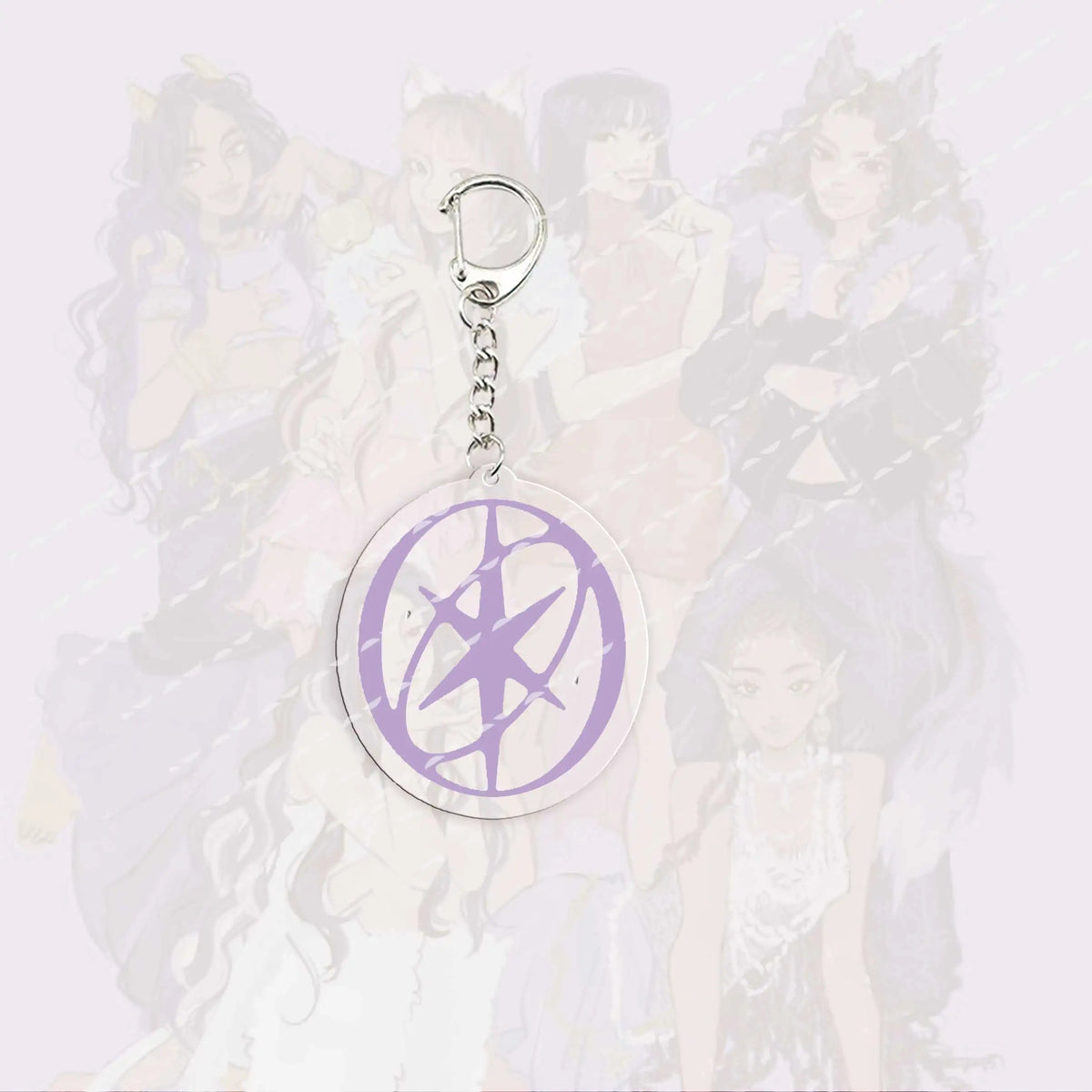 Cool K-pop Katseye Keychain Accessories Charms Acrylic Cute Daniela  Lara Megan Manon Sophia Yoonchae Keyrings Fans Freinds Gift