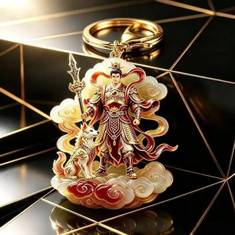 Enamel Blessing Keychain Luxury High End Metal Pendant Premium Bag Charm for Office Lady Bag Decoration