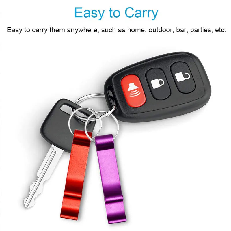 Aluminum Bottle and Can Opener Keychain (10-Pack)