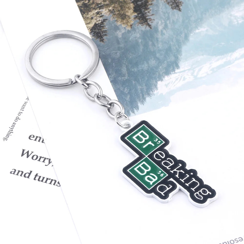 Walter White Round Zinc Alloy Keychain