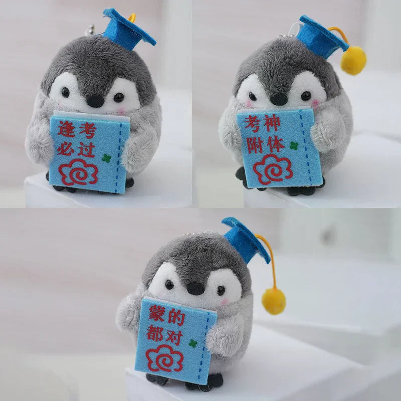 Plush Penguin Bag Charm with Ball Chain